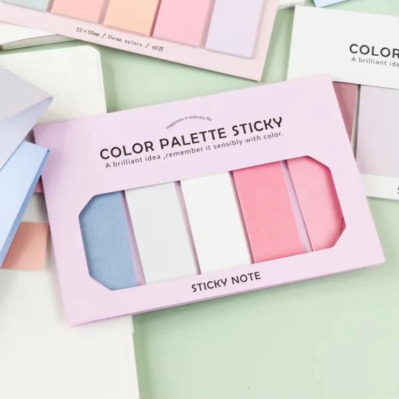 100pcs Notes Cover Gradient Sticker Gradient Sticky Scrapbook 138*93MM Small Notebooks Color pack message Notepad Color