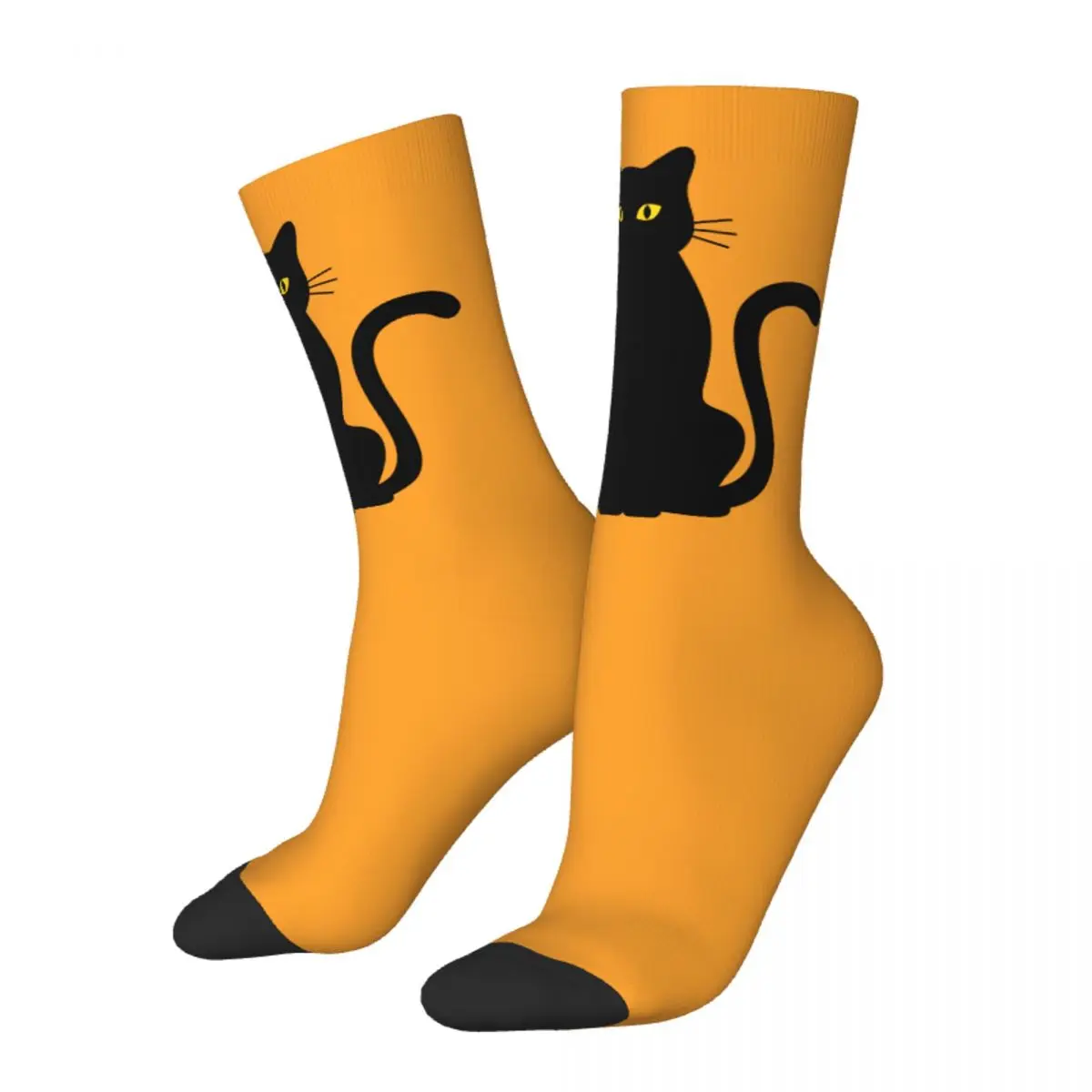 Black Cat Stare Crew Socks Flexible Graphic Crew Socks Super Soft Women's Birthday Gift