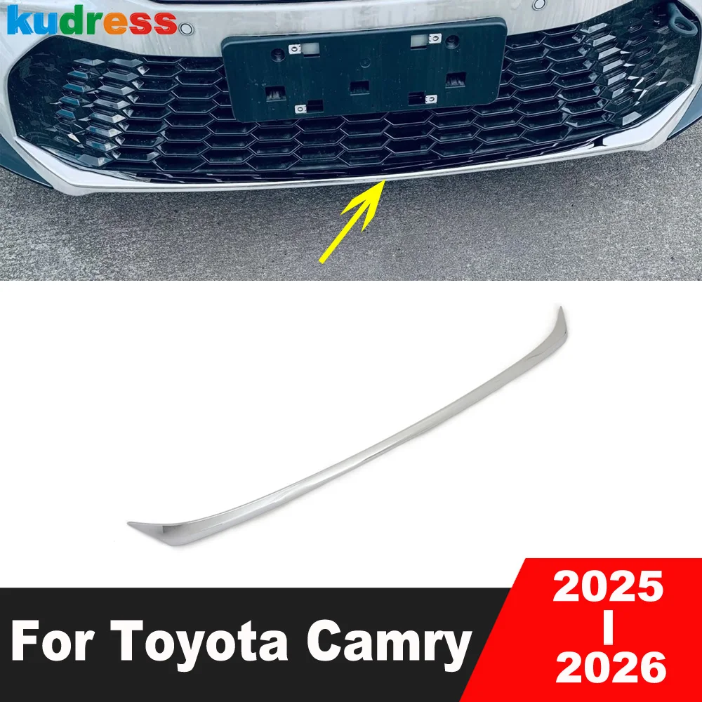 For Toyota Camry SE XSE 2025 2026 Chrome Front Bottom Bumper Cover Trim Lower Grille Grill Molding Garnish Strip Car Accessories