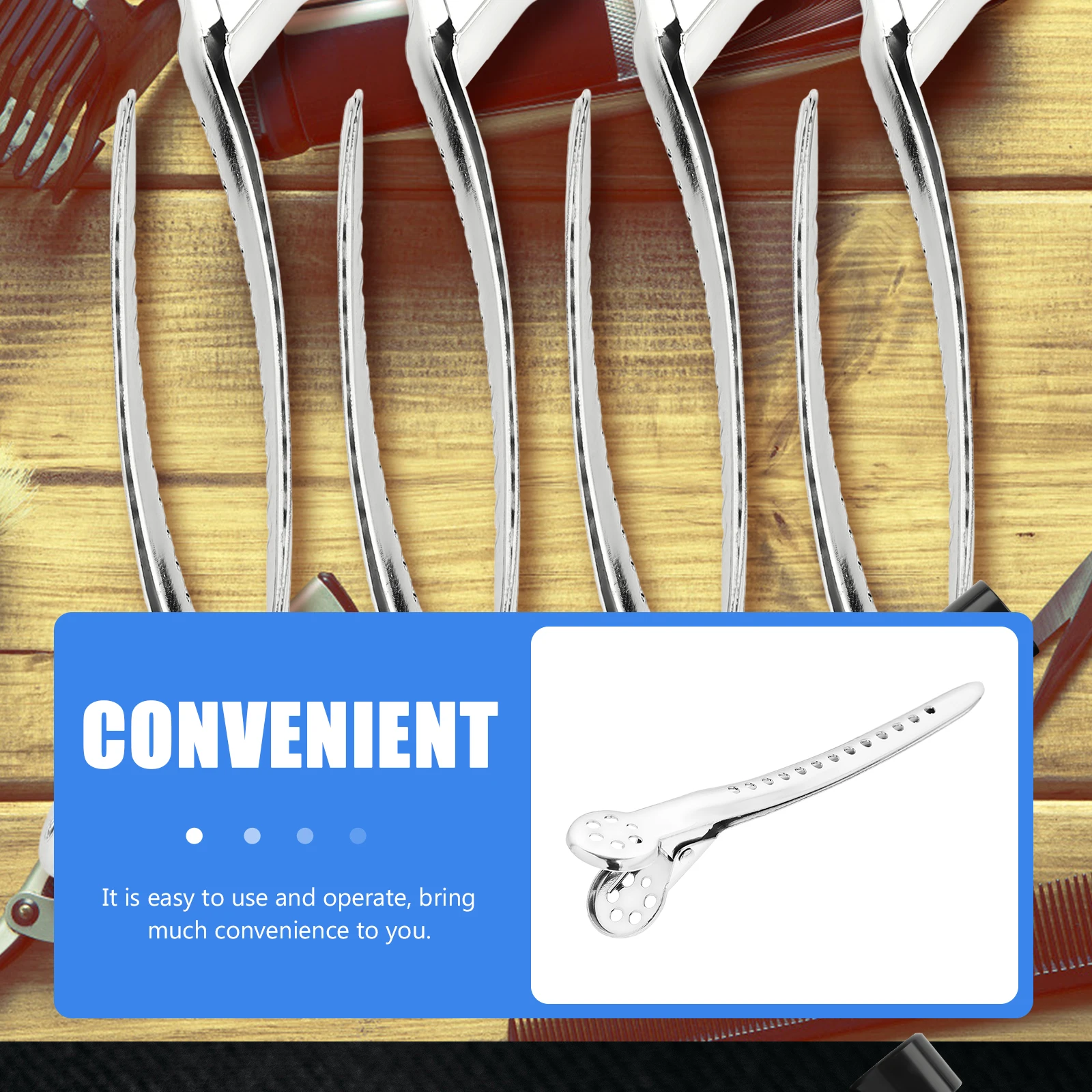 

8 шт. профессиональные парикмахерские зажимы металлическая бесследная ручка практичная простая в использовании для домашнего магазина салон парикмахерская шпилька