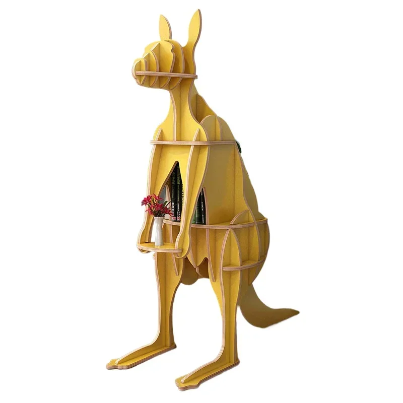 Kangaroo creative bookshelf animal modeling shop window decoration shelf handicraft ornament floor display