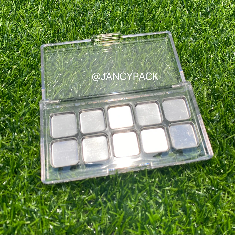 

Transparent 10colors Empty Eyeshadow Dish Diy Sample Palette Eye Makeup Packaging Box For Beginners Custom Eyeshadow Containers