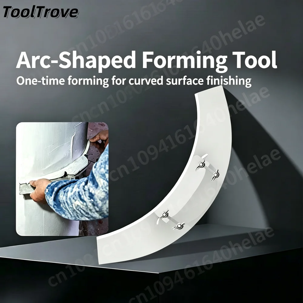 Adjustable Arc Internal & External Corner Plastering Tool, Multi-radius Curved Scraper for Putty, Wall Surface Finishing Trowel