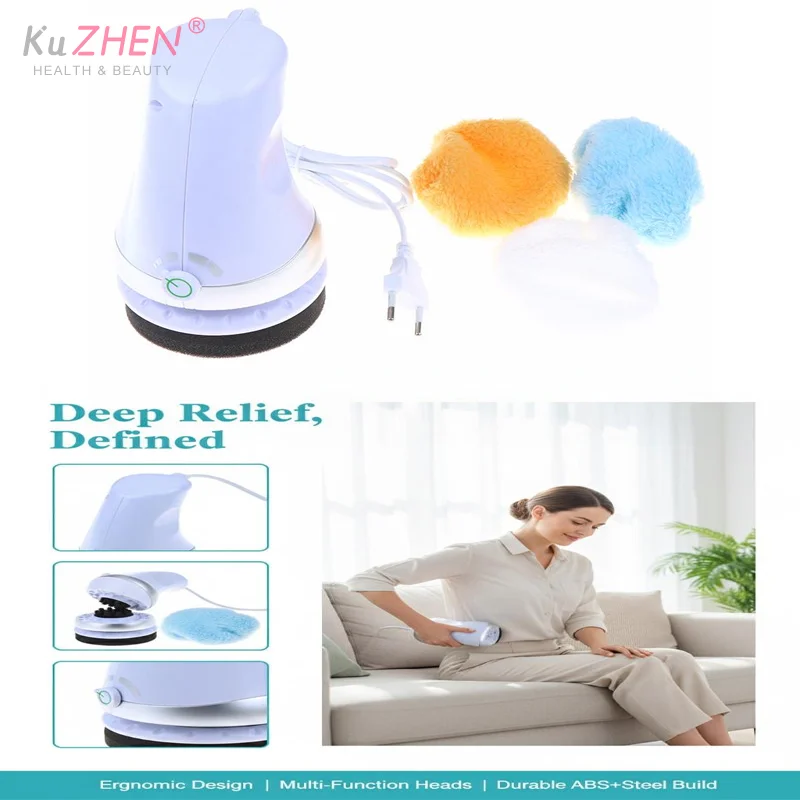 25w/50HZ 25w/60HZ Electric Massager With 3 Washable Pads Electric Handheld Remover For Neck Shoulder Waist Abdomen Buttocks Legs