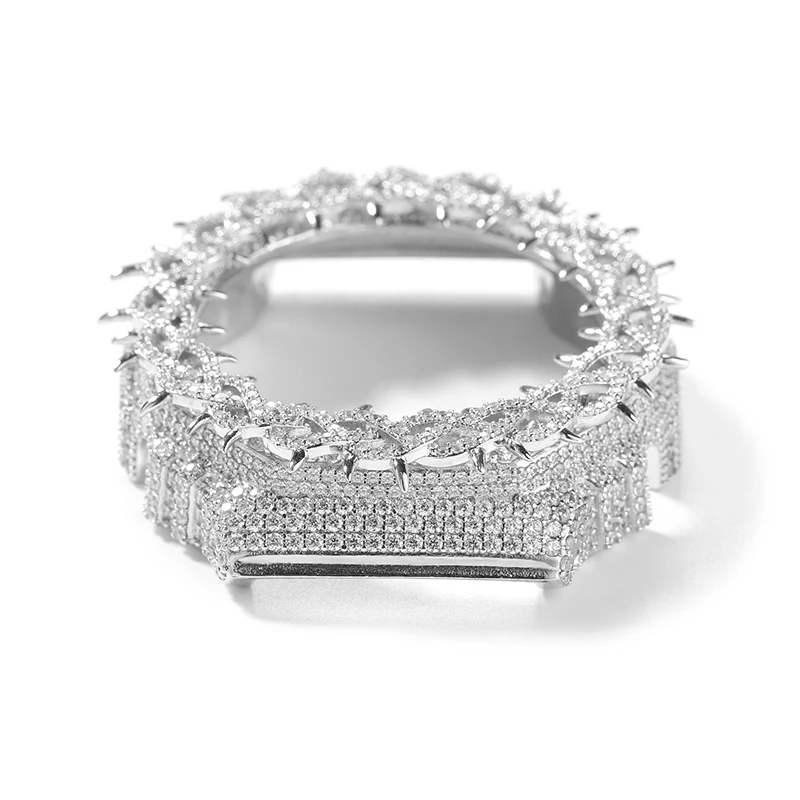 Hip Hop 5A+ CZ Stone Paved Bling Iced Out Watch Cases for Men Jewelry Suitable for GA-2100 Watch image 5