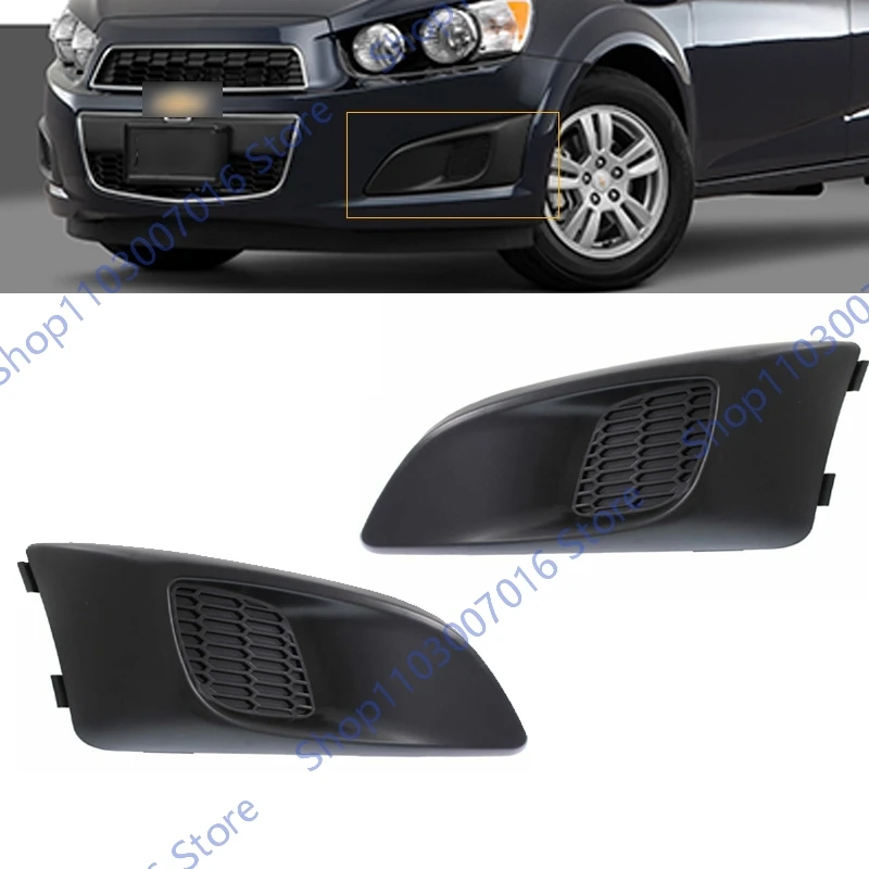 Fromt bumper foglamp grille For Chevrolet Sonic 2012-2016 96694767 Fog light cover Headlight grille frill trim shade