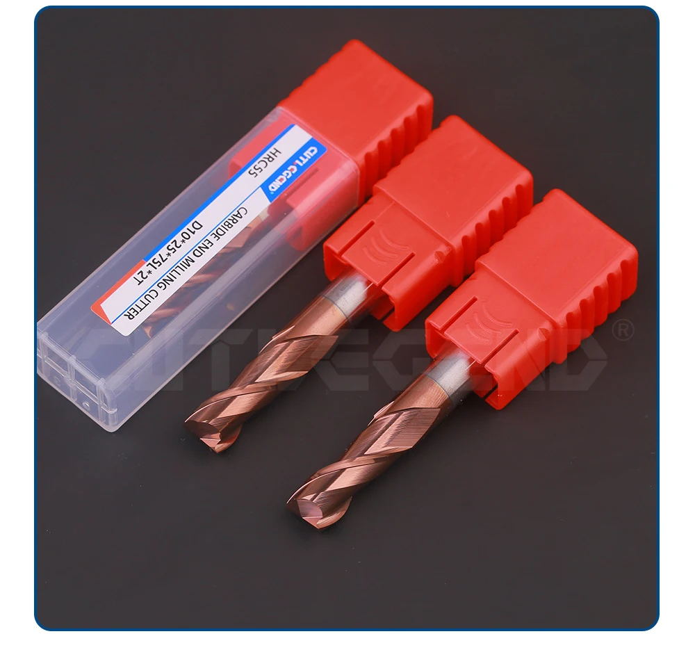 10-teiliges HRC55 Wolframstahl-Hartmetallbeschichtetes 2-Schneiden-Flachfräser-Set, Durchmesser 1/2/3/4/5/6/8/10/12mm für CNC-Bearbeitung – Detail 5