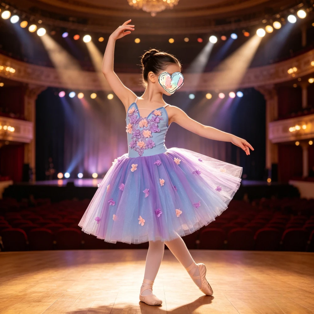

Children's Ballet Performance Outfit Summer Dress Girl's Ballet Stage Costume Ballerina Tutu Dress Kids Dance Wear Clothing