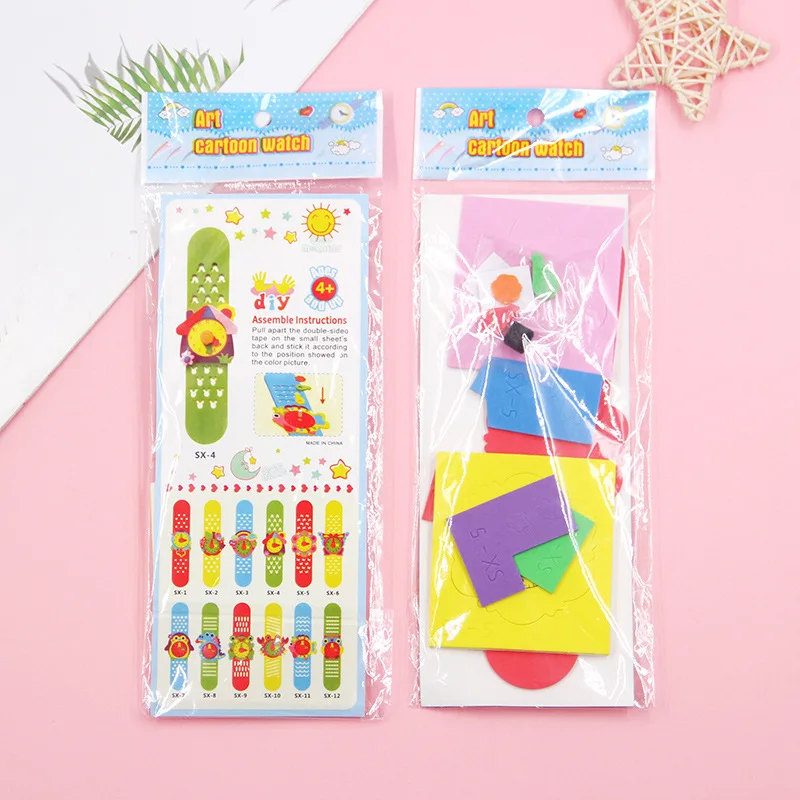 Children's Creative DIY EVA Watch Material Kits Kindergarten Early Education Handmade Art Crafts Toys Kids Boys Girls Gifts