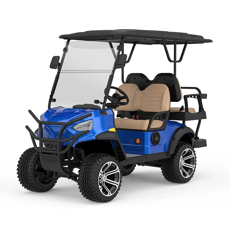 Brand New Design L2+2 4 Person 48V Lithium Battery Golf Cart Road Driving Electric Lifted Golf Cart