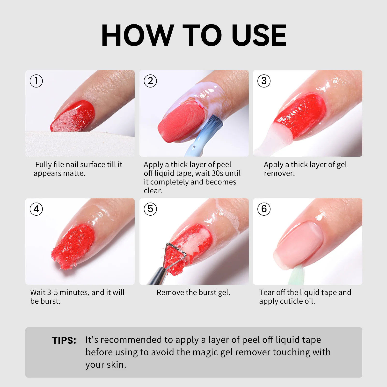 BORN PRETTY 15ml/60g Magic Nail Gel Remover 3-5 Mins Faster Remover Easily Quickly Removes Soak Off UV Gel Varnish Tips Glue
