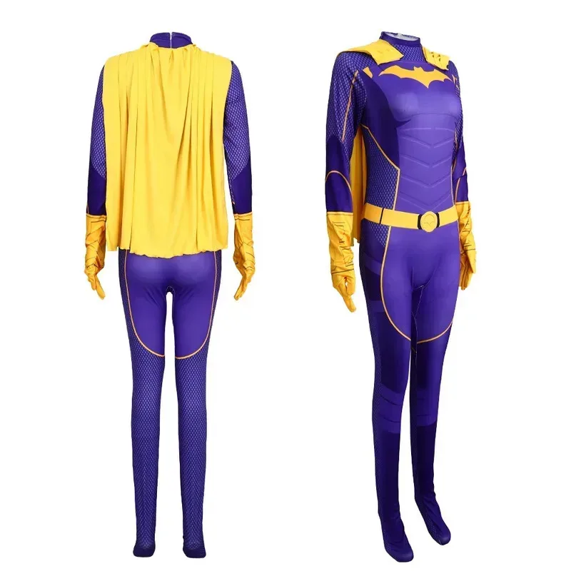 New Gotham Knights Nightwing 3D Jumpsuit Women Men Bat Batgirl Cosplay Halloween Costume Cape fy1;