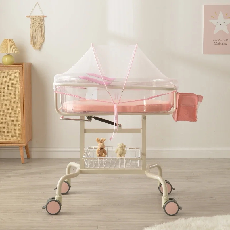 

Mobile transparent baby anti overflow baby stroller bed in the center of controlled mother, baby, and postpartum clubhouse