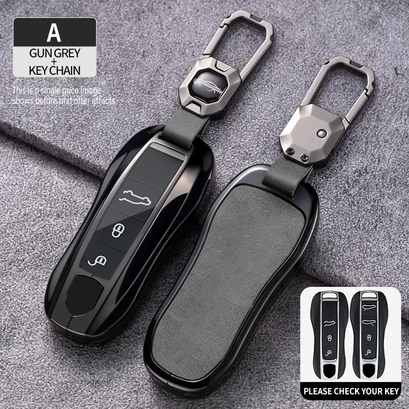 Car Smart Remote Key Case Cover Protector Holder Shell For Porsche Panamera Macan Cayenne Cayman Boxster 911 9ya 971 KeyChain