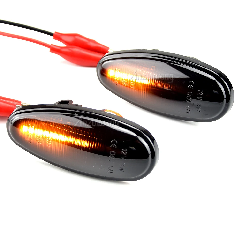 2PCS Flowing Water Blinker LED Dynamic Turn Signal Light Side Marker Flashing Indicator For Mitsubishi Outlander Lancer Pajero