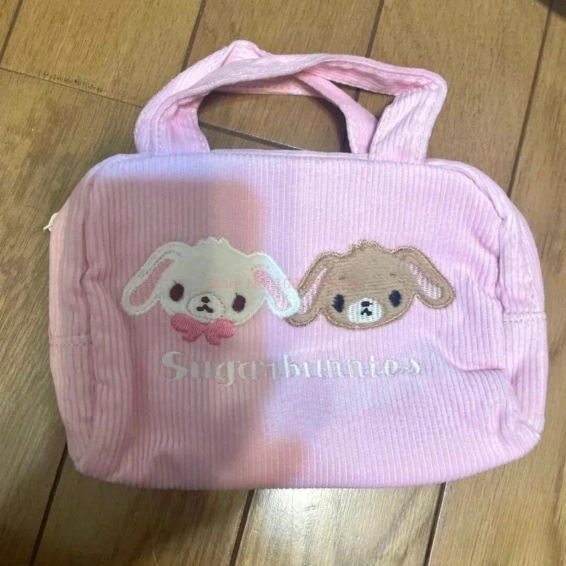 New Kawaii Cute Sanrio Sugarbunnies Bag Makeup Bag Portable Small Bag Zipper Portable Storage Cute Wash Bag Ins Gift For Girls