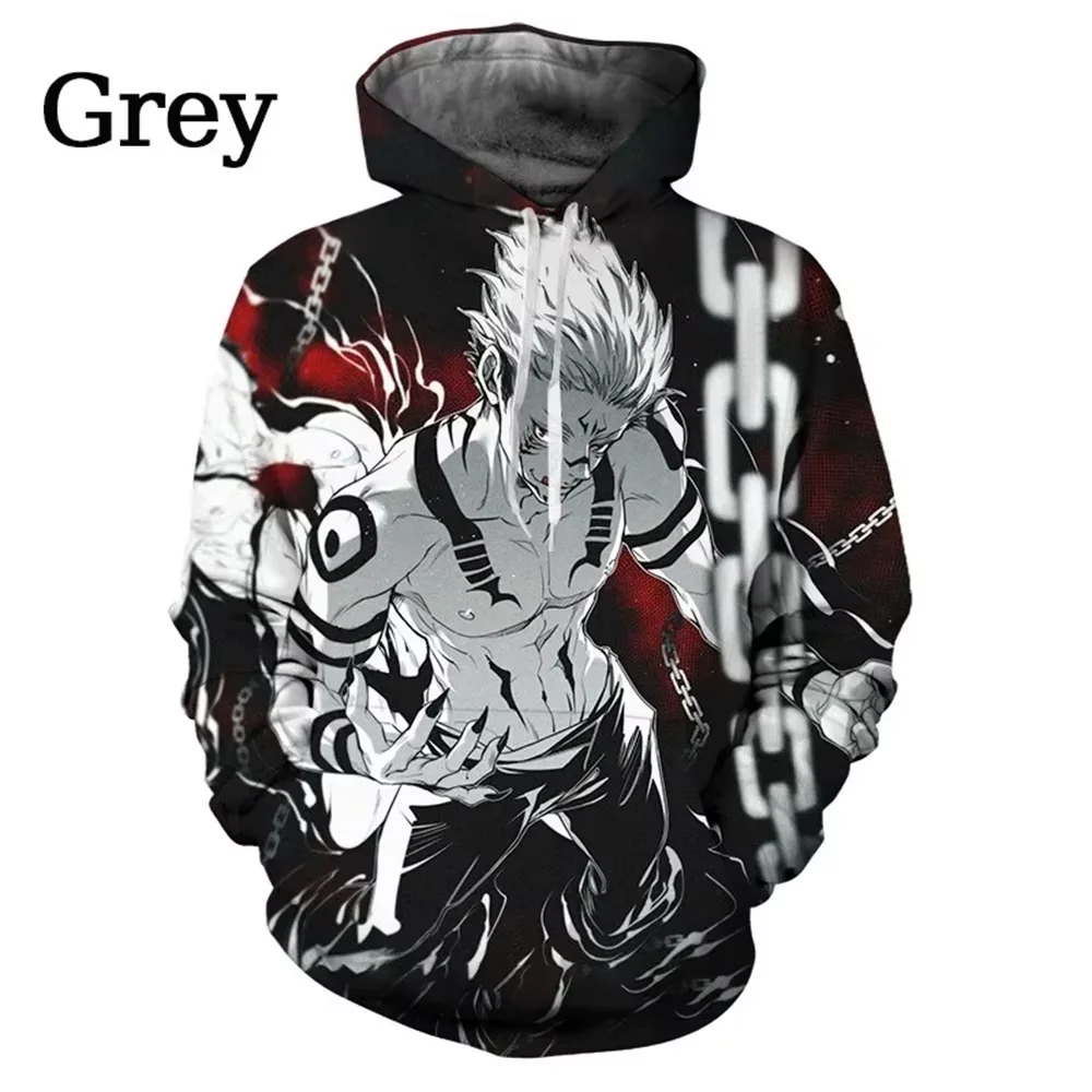 Nuovo Anime Jujutsu Kaisen 3D Stampa Felpe Uomo Donna Casual Felpa con cappuccio oversize Pullover Felpe con cappuccio Tute Uomo Abbigliamento