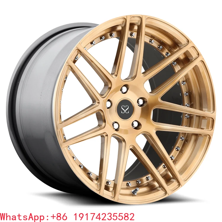 

Forged Alloy Rims for Ferrari 458 New Style Best Price 2-PC Gold Staggered 22x9 | 22x10.5