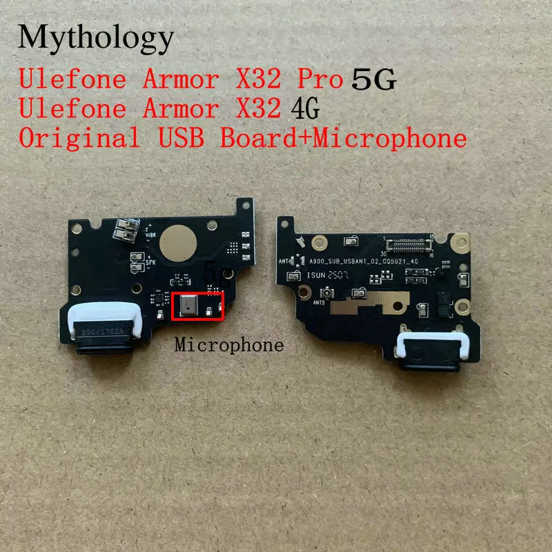 For Ulefone Armor X32 pro 5G Original USB Board For Armor X32 4G Microphone Charger Circuits Mobile Phone Replacement Part