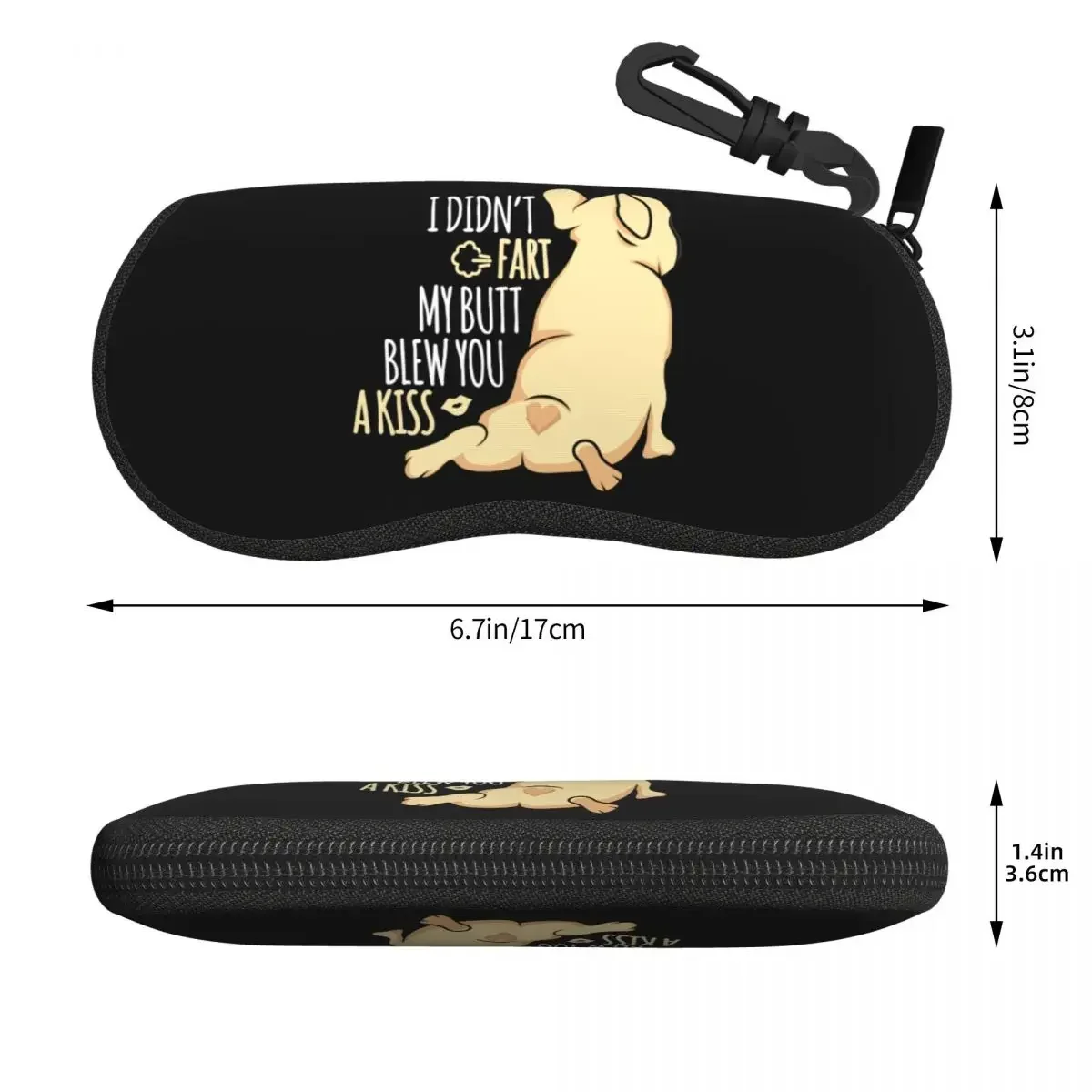 Custom French Bulldog Cute Dog Lover Gift Shell Eyeglasses Protector Cases Fashion Sunglass Case Animal Pet Glasses Bag