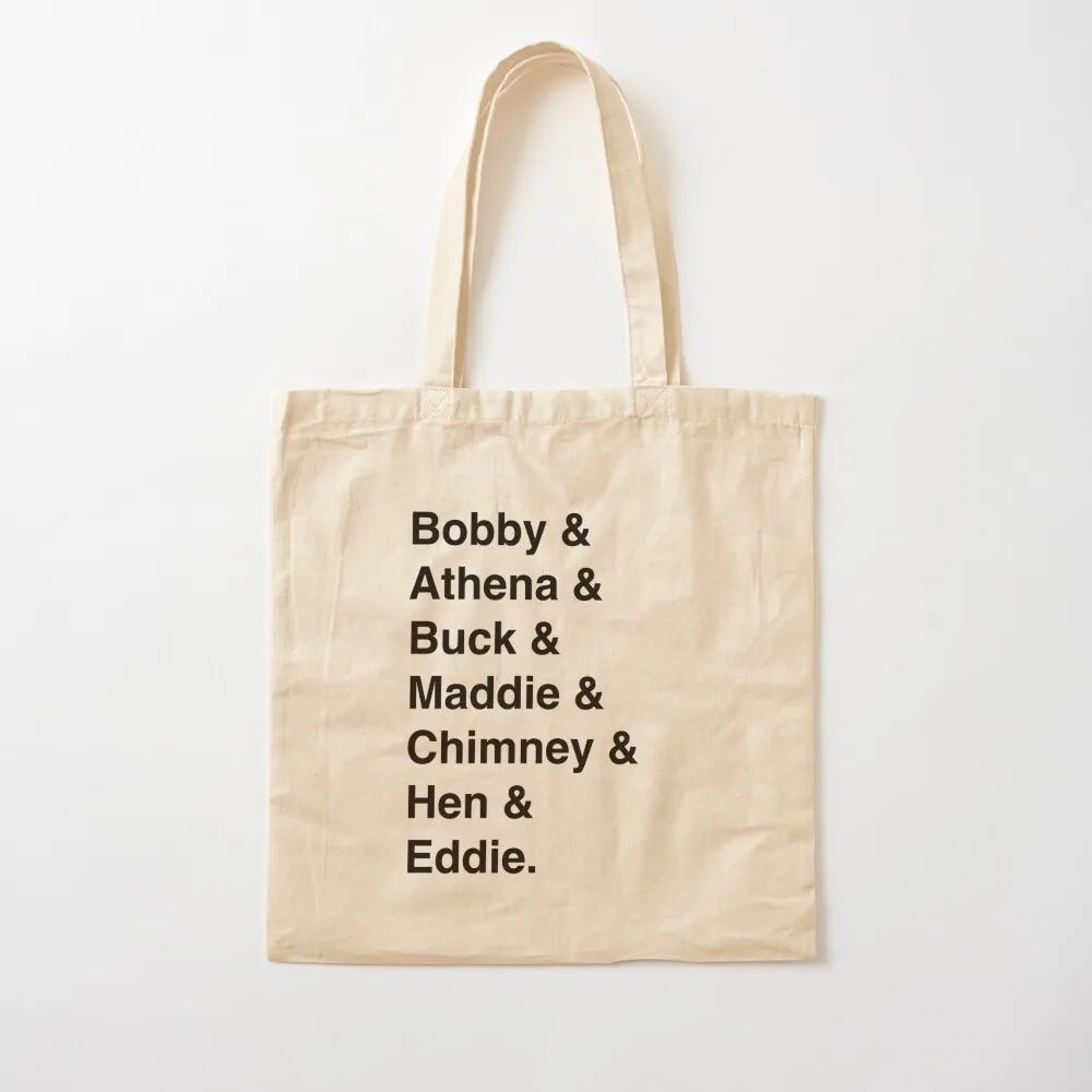 

The 118 Firefam (9-1-1 Character Names) Tote Bag