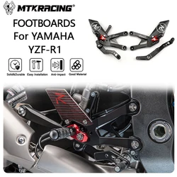 Estribos de pie MTKRACING para YAMAHA YZF-R1 2015-2024, juegos traseros, Pedal de elevación, estriberas traseras ajustables, Kit de freno de palanca de cambios