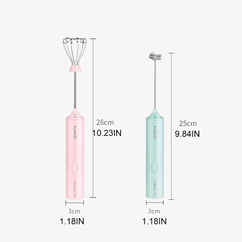 Electric Egg Beater Mini Mixer 2 Pcs Mixing Rods Rechargeable for Mashed Dropship