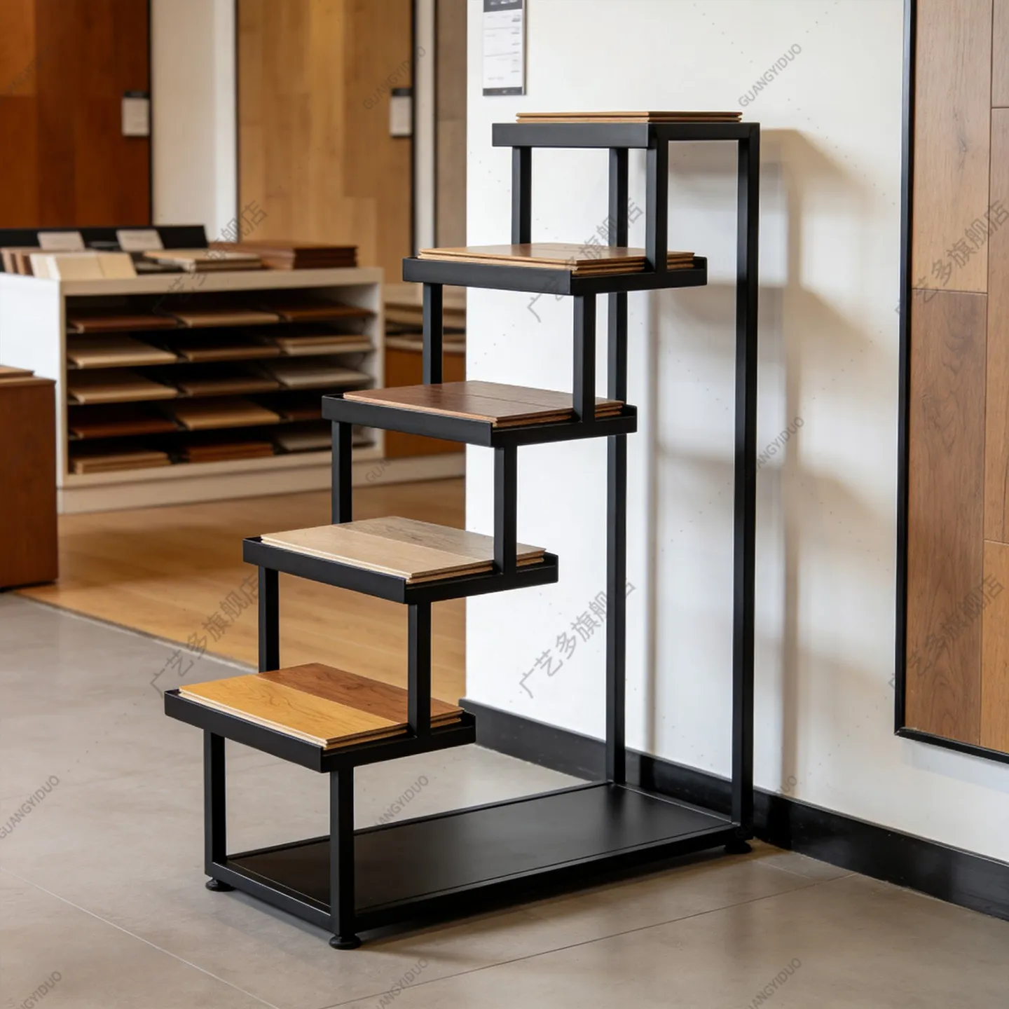 

Stone color plate rack, cabinet door plate rack, color plate display floor-to-ceiling wood floor tile, sample rack,