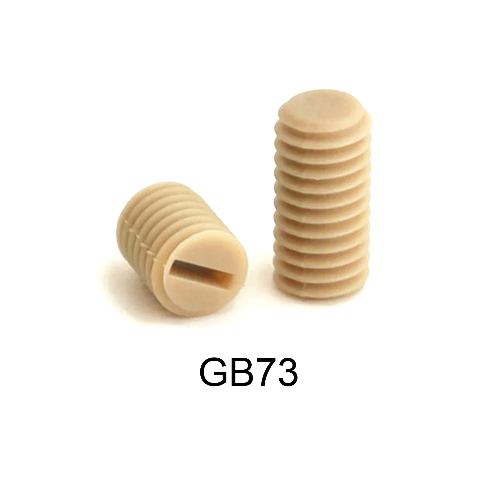 1/2/5pcs PEEK GB73 DIN913 GB65 M4 M5 M6 M8 M10 Slotted Round Socket Flat Head High-temperature Resistant Plastic Set Screw Bolt