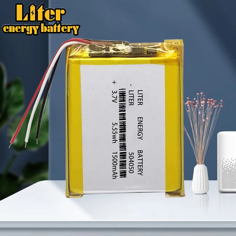 3 line 504050 3.7V 1500MAH (polymer lithium ion / Li-ion battery ) for Smart watch,GPS,mp3,mp4,cell phone,speaker