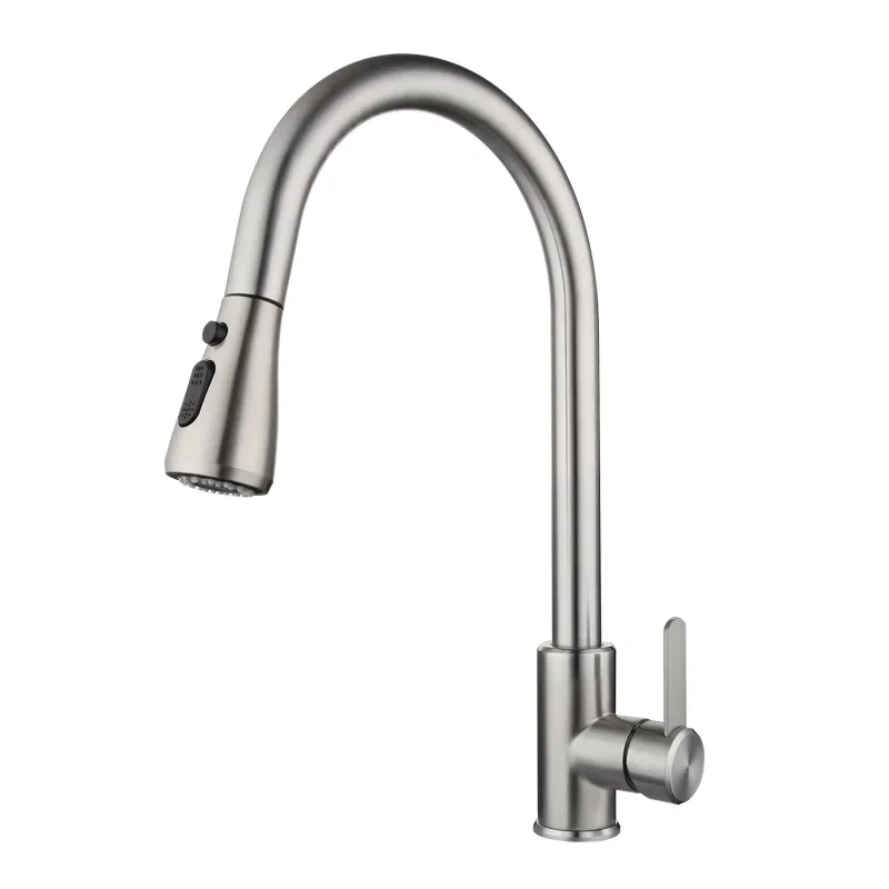 Bathroom Accessories Stainless Steel Universal Kitchen Dish Pulling and Stretching Hot and Cold Water Tap