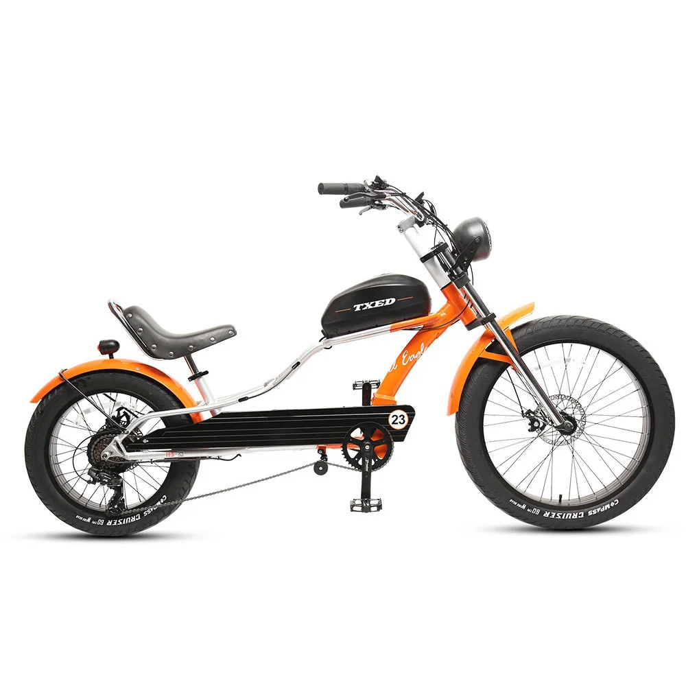 Bicicleta de 7 velocidades con llantas gruesas de 26 pulgadas, motor trasero de 500W, freno de disco hidráulico, pantalla Lcd, batería de litio de 720WH y 15Ah