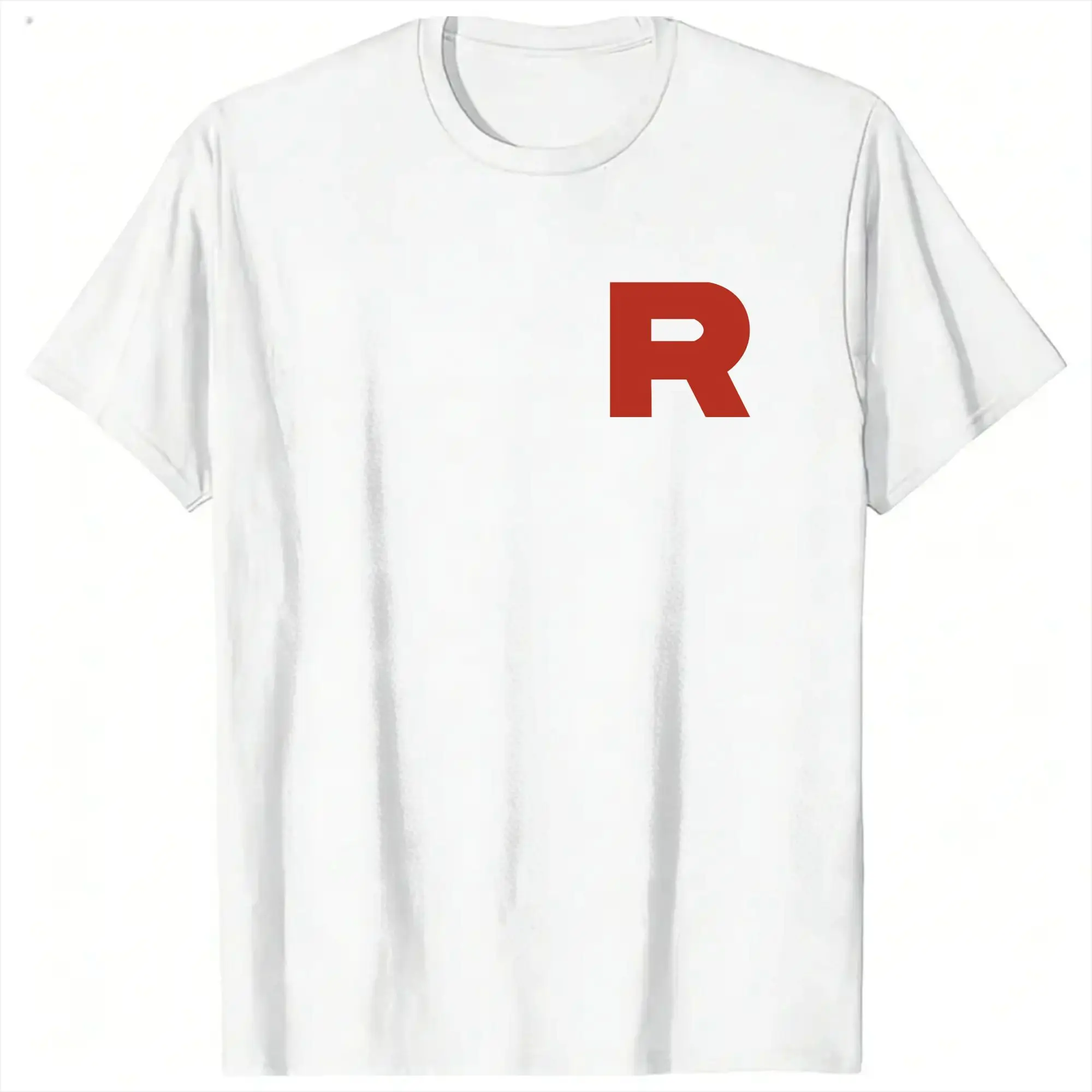 Team Rocket R T Shirt Men Cotton Funny T-Shirt Crew Neck Tees Short Sleeve Tops Plus Size
