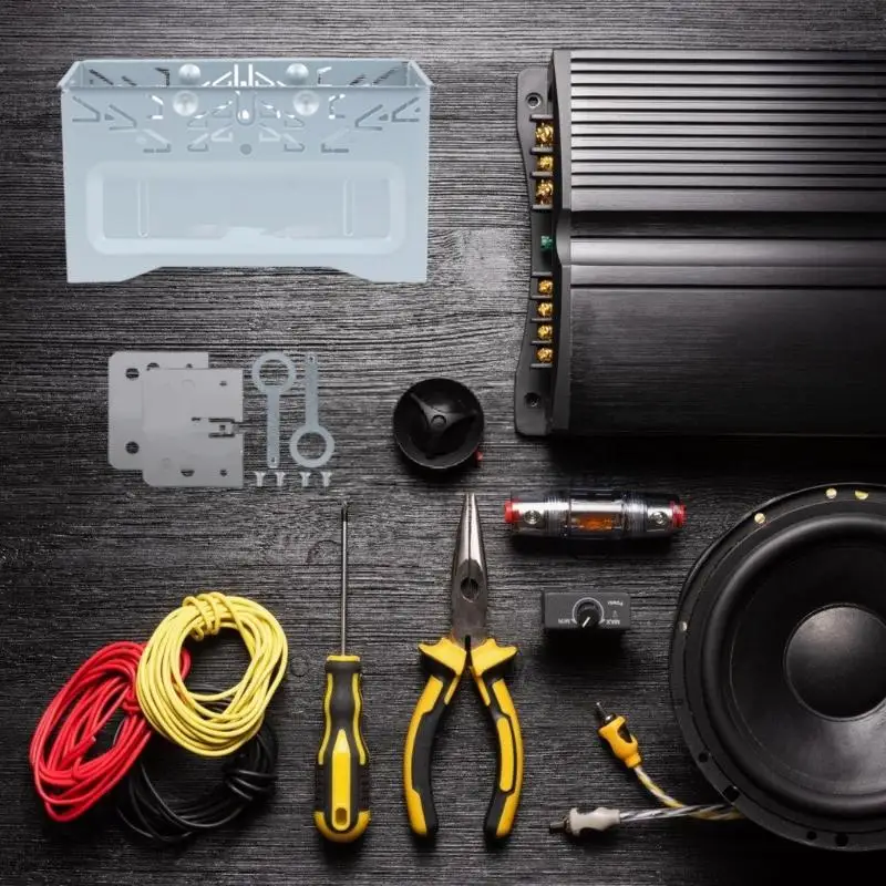 

G7NA Precise Adjustable Angle Metal Vehicle Stereo Mounting Kit 2 Din DIN Cage Suitable for B5 MK3 MK4 Metal Installation Kit