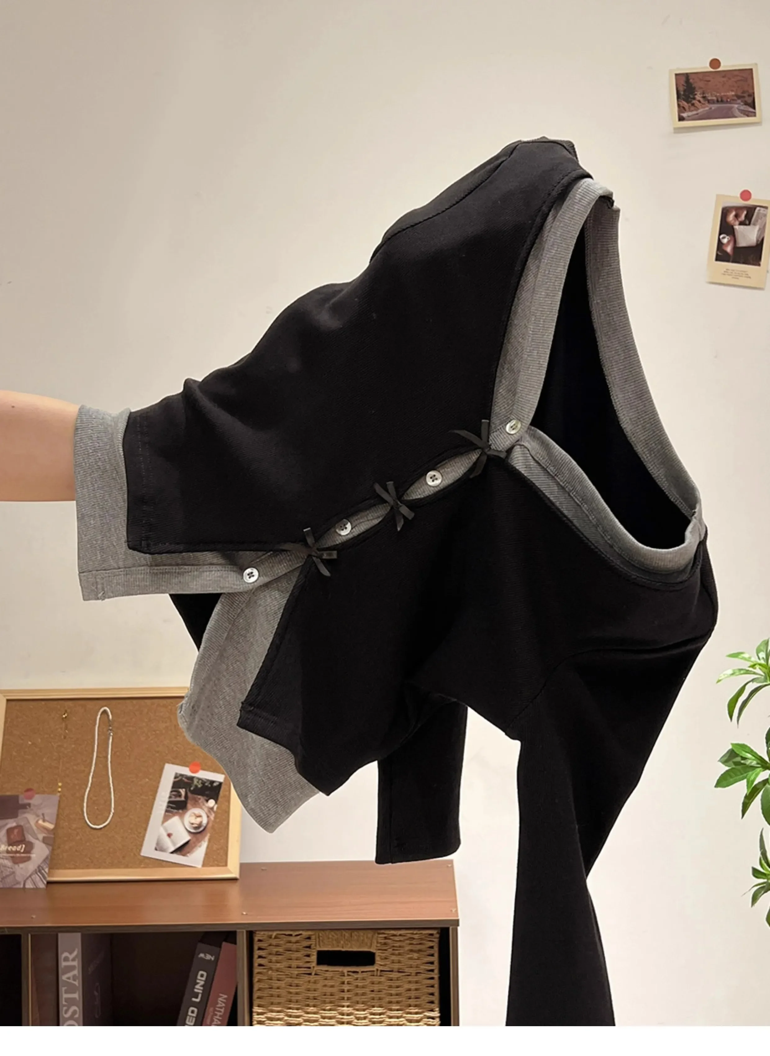 

2025 Fashion Patchwork Cardigan for Women, Contrast Color Slim Fit Long Sleeve Top