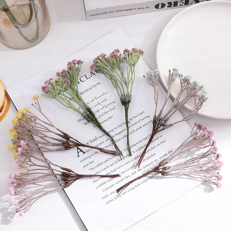 

1 pcs Small fresh simulation gypsophila small bouquet fake plant DIY handmade wreath corsage material home decoration