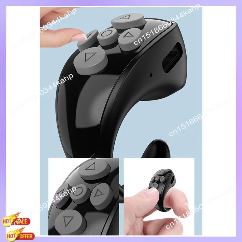 CLCU Ring Controller E-Book Page Turner Sofortige Fernbedienung Ringmusik Video Controller Fortiktok IOS Android Laptop Weiß