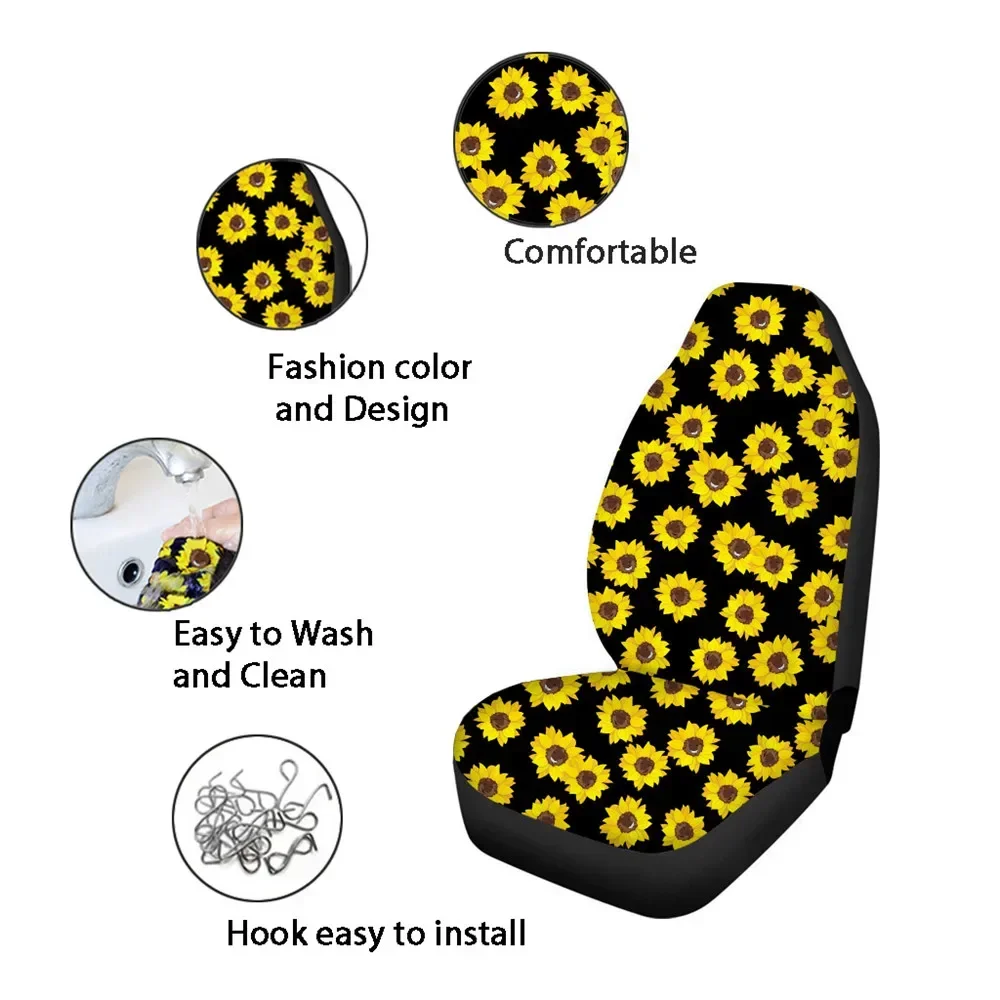 Universal Front And Back Car Seat Cover Full Set for Most Cars Hawaii Polynesian Sea Turtle Print Car Seat Cushion Protector