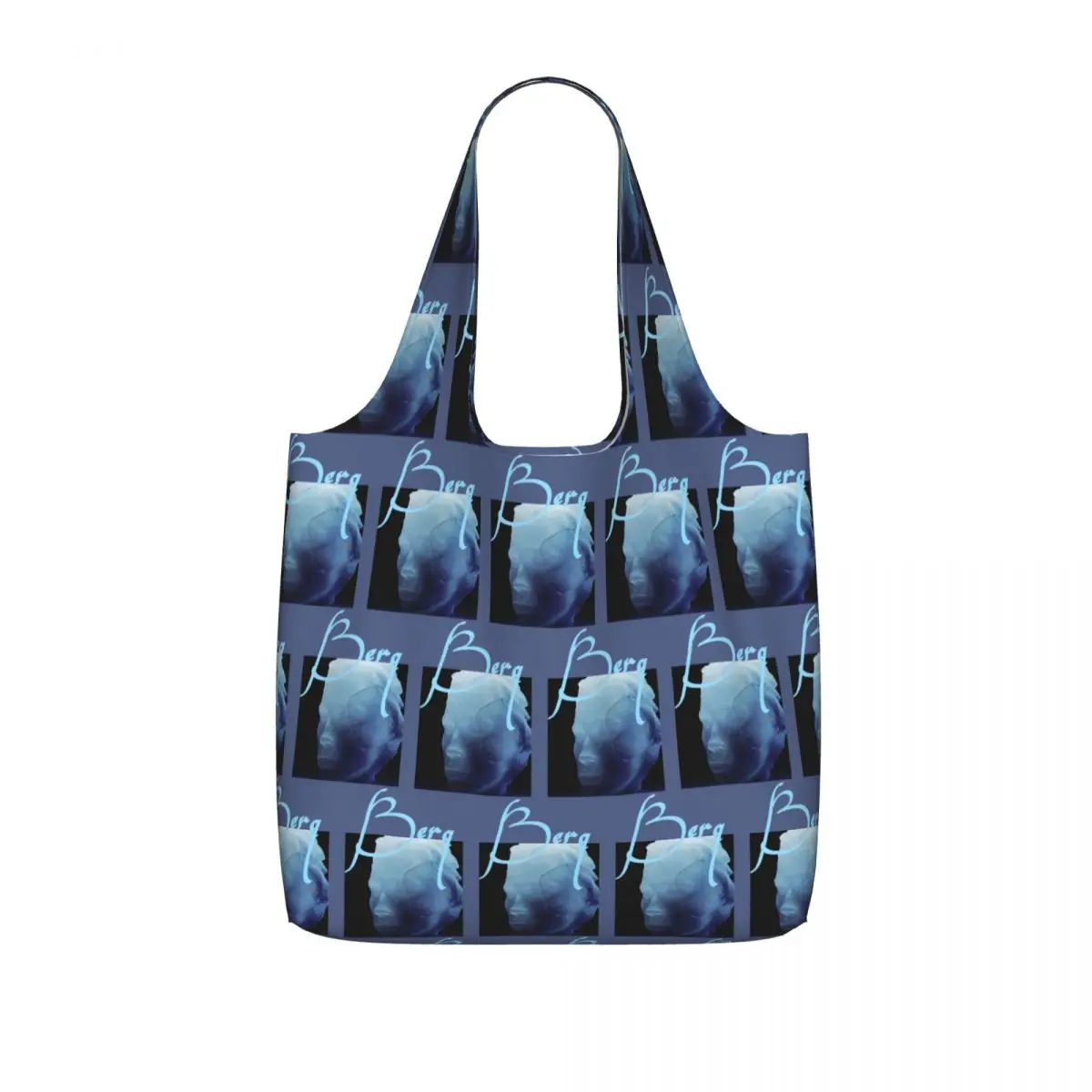 Berq Album Shopping Tote Bag Canvas Large Capacity Shoulder Bags Shopper Grocery Handbag for Women