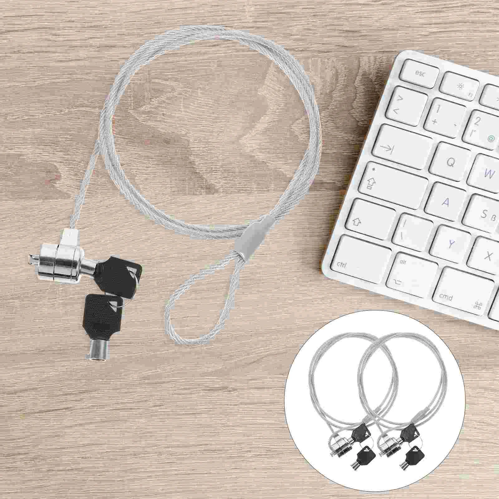 

2 Sets Laptop Lock for Monitor Cable Accessory LED Notebook Security Supply and Office