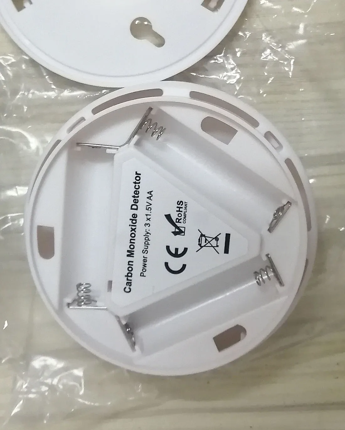 2 Pak CO Detektor Karbon Monoksida Detektor Alarm Bertenaga Baterai (Tidak Termasuk) Alarm Deteksi Gas LCD Tampilan Digital