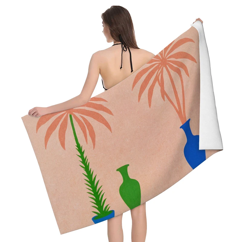 Home bath towels for the body towels bathroom quick drying microfiber beach man large sports towel Fruit plant boho simple ins