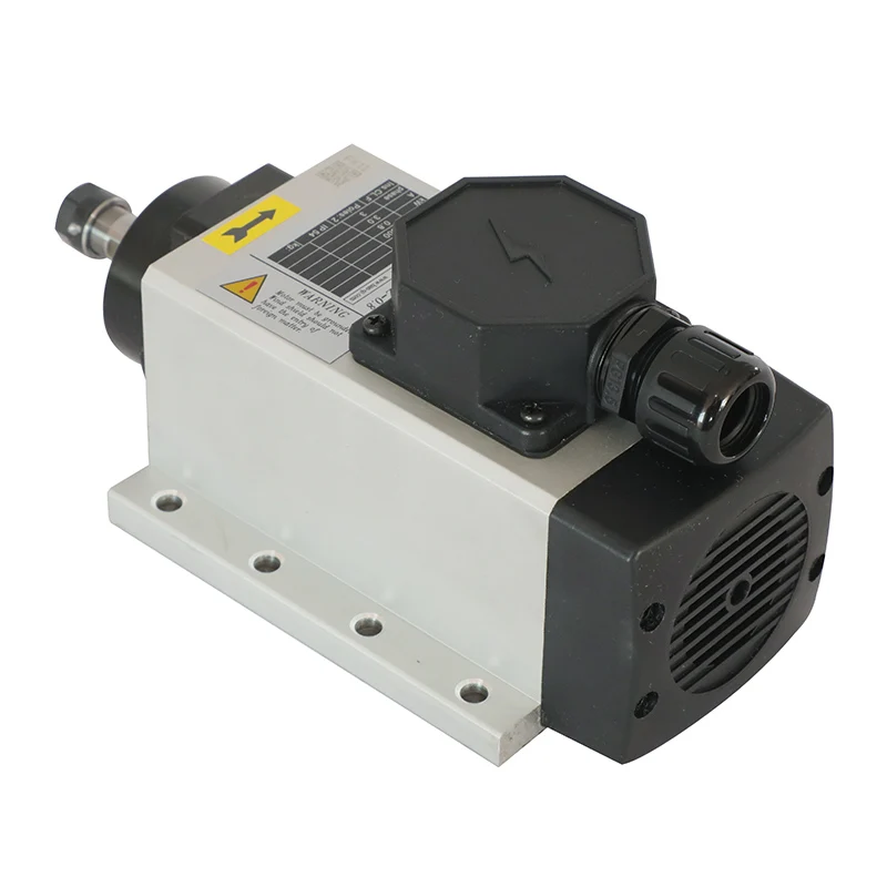 800W ER11 square Shape air Cooling Spindle Motor for Cnc Router GDF37-24Z/0.8