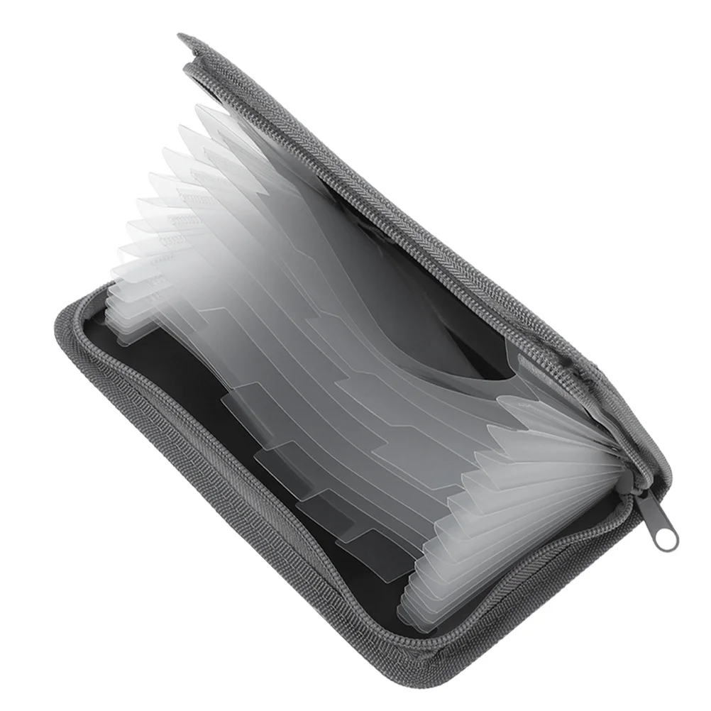 A6 Mini Filing Bag with Zipper Expandable Document Organizer Multi Layer Receipt Holder for Bills Cards Small File Folder