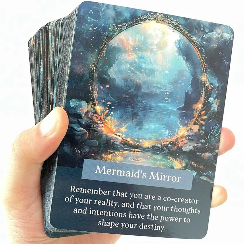 Ocean of Wisdom Oracle Cards, Tarot Cards Big Size, Fortune Telling Toys  46-Cards Games