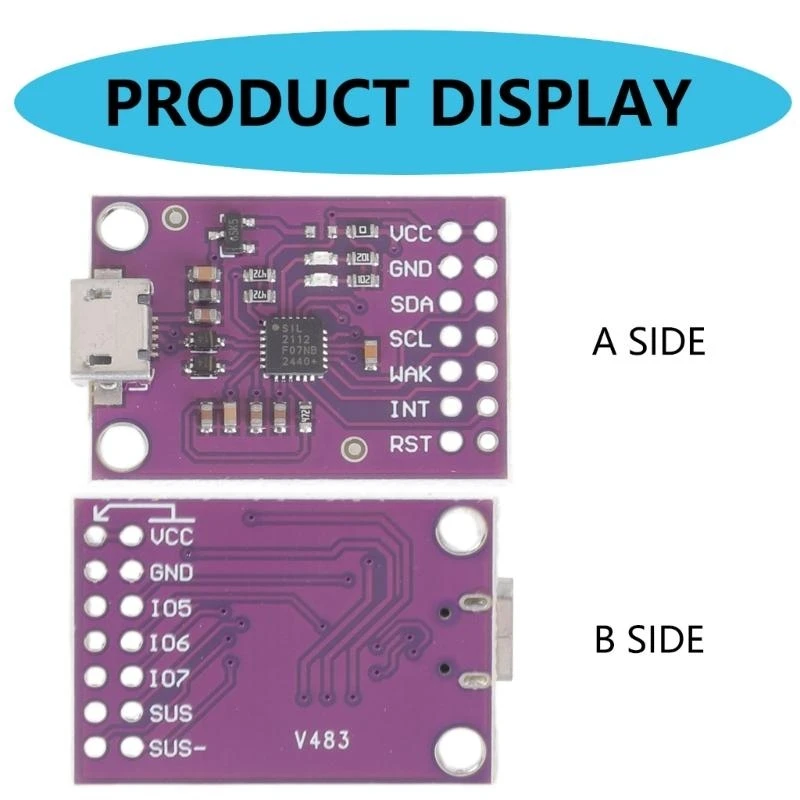 D7YC CP2112 Debug Board USB to SMBus Evaluation Sensors Module Adapter Module Debugging Board Communication Module