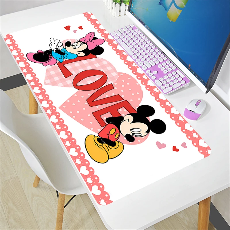 Deskmat Large Keyboard Gamer Non-slip Mouse Pad Anime Mickey Mouse Table Mat Gaming Pc Accessories Mousepad Office Extended Pads