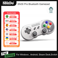 AKNES 8BitDo SF30 Pro SN30 Pro Wireless Bluetooth Gamepad Controller Joystick for Windows Android macOS Nintendo Switch Steam