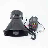 12V/24V 100W 7-Tone Car Horn - Square Motorcycle Alarm Speaker, Waterproof Multi-Tone Loudspeaker for Vehicle Modification