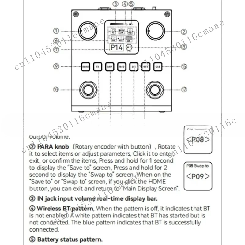 Black Box Multi-Effect Guitar, Bass Processor Electric Guitar Effects Pedal Multi-Effect